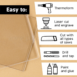 DIY Acrylic Die Cutting Machine Auxiliary Board&nbsp;TOOL-WH0122-47P-02