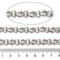 304 Stainless Steel Heart & Letter I Link Chains&nbsp;CHS-A016-58P-A