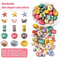 150Pcs 5 Styles Acrylic Beads&nbsp;SACR-YW0002-08