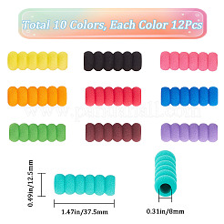 120Pcs 10 Colors EVA Foam Pencil Gripper&nbsp;AJEW-GF0006-31B