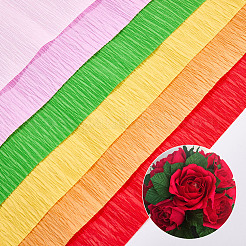 6 Rolls 6 Colors Handmade Crepe Paper&nbsp;DIY-CP0012-89E