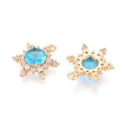 Brass Micro Pave Cubic Zirconia Pendants&nbsp;KK-T078-29G