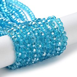 Electroplate Glass Bead Strands&nbsp;EGLA-R015-4mm-12