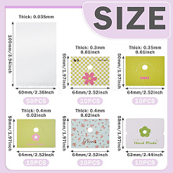 50Pcs 5 Styles Paper Foldable Header Cards&nbsp;CDIS-TA0001-53