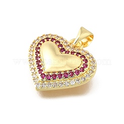 Brass Micro Pave Cubic Zirconia Pendants&nbsp;KK-Q066-18A-G