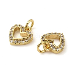 Brass Micro Pave Cubic Zirconia Pendants&nbsp;KK-E048-11G