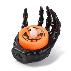 Halloween Resin Skeleton Hand LED Light Figurines Ornament&nbsp;AJEW-Z036-02B