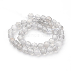 Natural Grey Agate Beads Strands&nbsp;G-G067-4mm-1