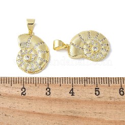Brass Micro Pave Cubic Zirconia Pendants&nbsp;KK-F892-02G