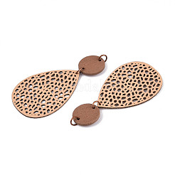 Bohemian Retro Hollow Teardrop Leather Pendants&nbsp;FIND-N007-02B-02
