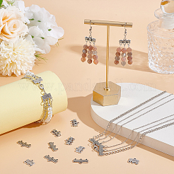 120pcs 3 styles Tibetan Style Alloy Flower/Rectangle Chandelier Component Links&nbsp;FIND-GO0003-62