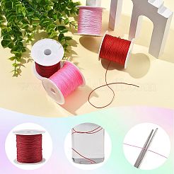4 Rolls 4 Colors Round Nylon Chinese Knot Cord&nbsp;NWIR-FS0001-06C
