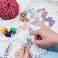 30Pcs 10 Colors Polyester Iron on/Sew On Patches&nbsp;PATC-HS0001-03