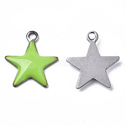 201 Stainless Steel Enamel Charms&nbsp;LS-STAS-N088-14F