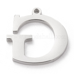 Tarnish Resistant 304 Stainless Steel Letter Pendant Rhinestone Settings&nbsp;LS-STAS-J028-01G