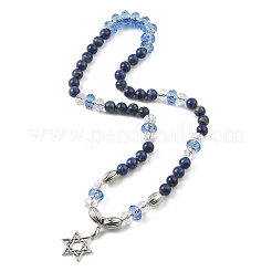 Alloy Star of David Pendant Necklace&nbsp;NJEW-JN04402