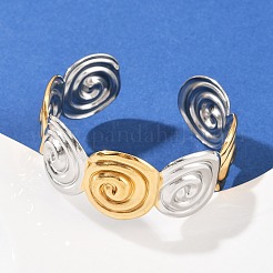 304 Stainless Steel Cuff Bangles for Women&nbsp;BJEW-G757-09GP
