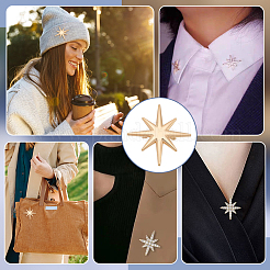 2Pcs Star Alloy Lapel Pins for Backpack Clothes&nbsp;JEWB-PH0001-74KCG