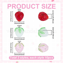 30Pcs 3 Styles Handmade Lampwork Beads&nbsp;LAMP-PH0001-46