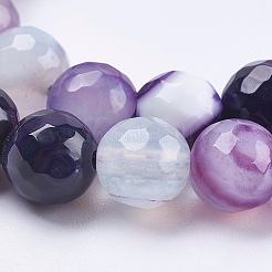 Natural Striped Agate/Banded Agate Beads Strands&nbsp;G-P364-02-8mm