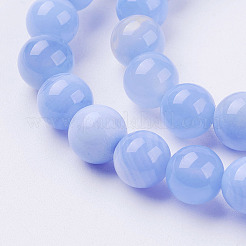 Natural Striped Agate/Banded Agate Bead Strands&nbsp;G-G962-8mm-15