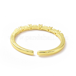 Clear Cubic Zirconia Thin Open Cuff Ring&nbsp;RJEW-H127-36G