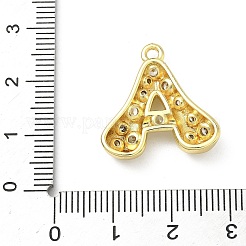 Brass Micro Pave Clear Cubic Zirconia Pendants&nbsp;KK-I476-02G