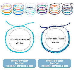 6 Sets 6 Style Nylon Braided Cord Bracelets Set&nbsp;BJEW-FI0001-34