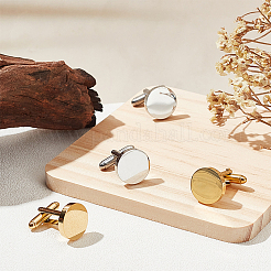 4Pcs 2 Colors Stainless Steel Cuff Button&nbsp;STAS-WR0001-03