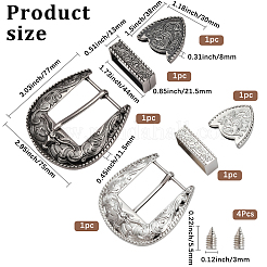 2 Sets 2 Colors Belt Zinc Alloy Buckle Sets&nbsp;FIND-CY0001-30