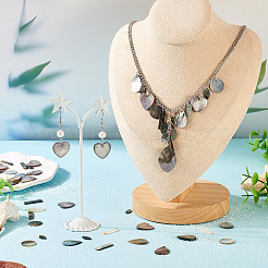 50Pcs 5 Styles Natural Black Lip Shell & Freshwater Pendants&nbsp;SHEL-TA0001-22