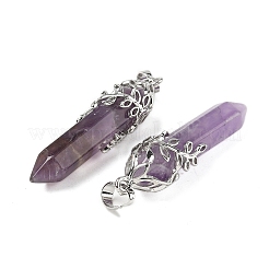 Natural Amethyst Pendants&nbsp;G-M450-01P-10