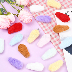 40Pcs 8 Colors Double Face Wool Fibre Cabochons&nbsp;FIND-SC0020-31