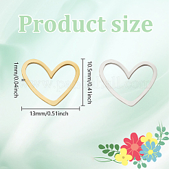 DIY Stainless Steel Heart Dangle Earrings Making Kit&nbsp;DIY-DR0001-39
