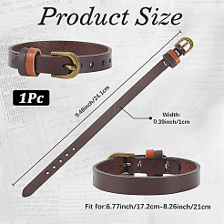 Cattlehide Adjustable Bracelets for Men Women&nbsp;BJEW-WH20001-06C