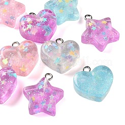 10Pcs Transparent Resin & Glitter Powder Pendants&nbsp;RE-CBADB2B-02