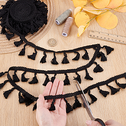 Cotton Fringe Lace Trim Ribbon&nbsp;OCOR-WH0105-008B