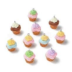 30Pcs 5 Colors Resin Ice Cream Pendants&nbsp;RESI-CJ0004-63
