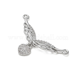 Brass Micro Pave Clear Cubic Zirconia Pendants&nbsp;CU-CBA5C42-12P