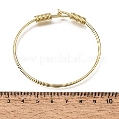 Brass Open Cuff Bangles with S Clasps for Women&nbsp;KK-CBA782E-01