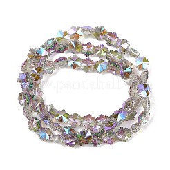 Electroplate Glass Beads Strands&nbsp;EGLA-B011-01A-HR01