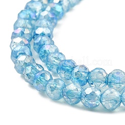 Spray Painted Imitation Jade Glass Beads Strands&nbsp;GLAA-P058-01A