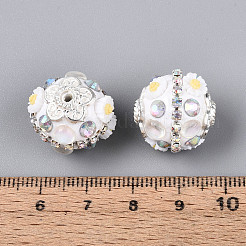 Handmade Polymer Clay Rhinestone Indonesia Beads&nbsp;CLAY-N015-01