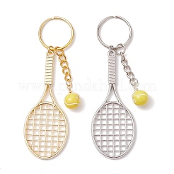 304 Stainless Steel Alloy Acrylic Tennis Keychain&nbsp;KEYC-JKC01218