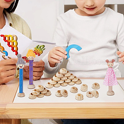 30Pcs Pine Wood Display Pedestals for Doll&nbsp;AJEW-GA0008-70