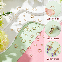 5 Sizes Brass Twisted Open Jump Rings&nbsp;KK-PH0009-17