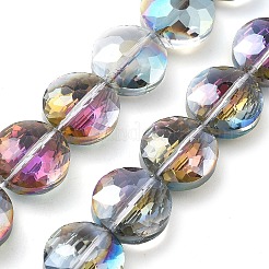 Electroplate Transparent Glass Beads Strands&nbsp;EGLA-M032-01A-FR