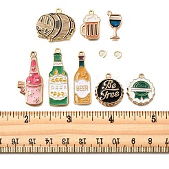 16Pcs 8 Styles Oktoberfest Alloy Enamel Pendants&nbsp;ENAM-FP0001-83