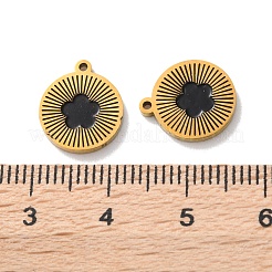 Ion Plating(IP) 304 Stainless Steel Enamel Charms&nbsp;STAS-M102-23G-03