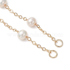 Natural Cultured Freshwater Pearl Beads & Brass Cable Chain Bracelet Making&nbsp;AJEW-JB01450